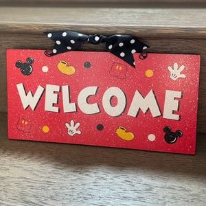 Mickey Mouse/Disney “Welcome” Wood sign! 12X6